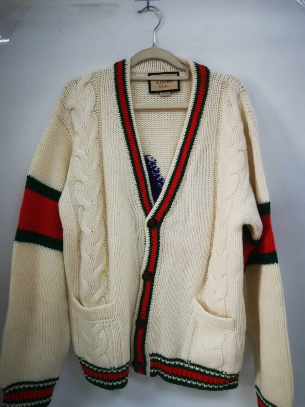 Pre-owned Gucci Knitted Long Sleeve Sweater Fashion Cardigan Top